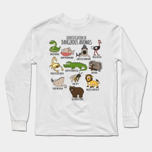 Cute Funny Animal Lover's Identification of Dangerous Animals Classic Long Sleeve T-Shirt